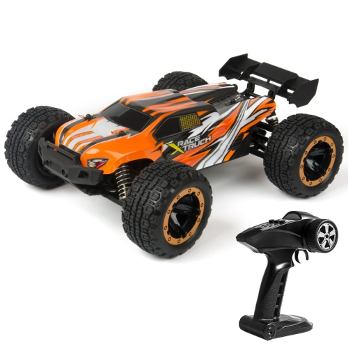 

SG-1602 Brushless Version 2.4G Remote Control Competitive Bigfoot Off-road Vehicle 1:16 Sturdy and Playable Four-wheel Drive Toy Car Model with LED Headlights (Orange)