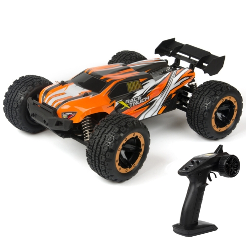 

SG-1602 Brush Version 2.4G Remote Control Competitive Bigfoot Off-road Vehicle 1:16 Sturdy and Playable Four-wheel Drive Toy Car Model with LED Headlights (Orange)