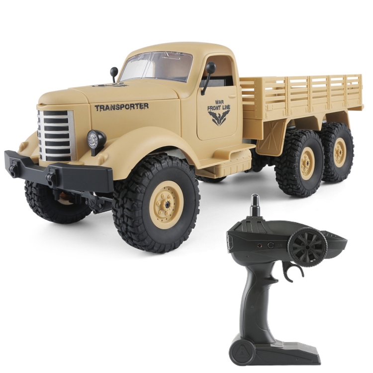 

JJR/C Q60 Transporter-1 Full Body 1:16 Mini 2.4GHz RC 6WD Tracked Off-Road Military Truck Car Toy (Yellow)