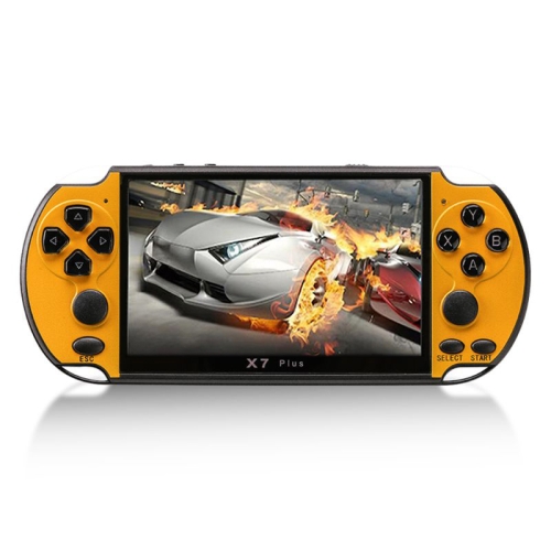 

X7 Plus Retro Classic Games Handheld Game Console with 5.1 inch HD Screen & 8G Memory, Support MP4 / ebook / Photograph Function (Yellow)