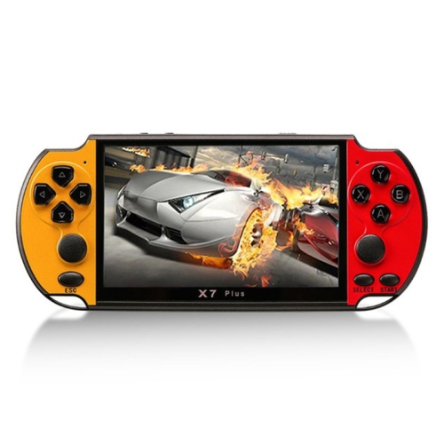 

X7 Plus Retro Classic Games Handheld Game Console with 5.1 inch HD Screen & 8G Memory, Support MP4 / ebook / Photograph Function (Yellow + Red)