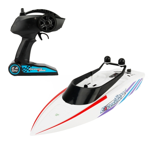 

3323 4-Channel 2.4Ghz Radio Control Racing Boat RC Speedboat Kids Toy with Remote Controller(White)