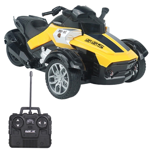 

MoFun 869-72A 1:14 Remote Control Three-wheeled Sports Motorcycle Toy Moto (Yellow)