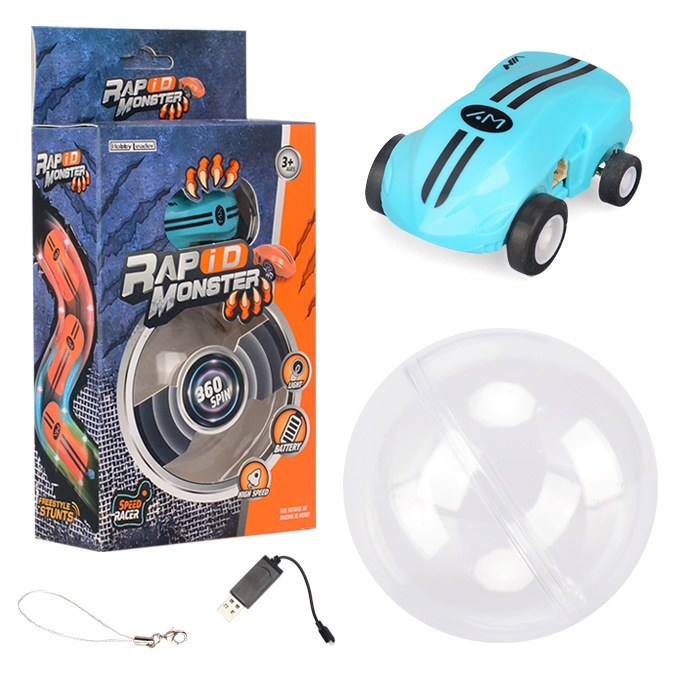 

S618 360 Degree Rotary Mini High Speed Laser Pocket Car Racing Model Vehicle Toy(Blue)