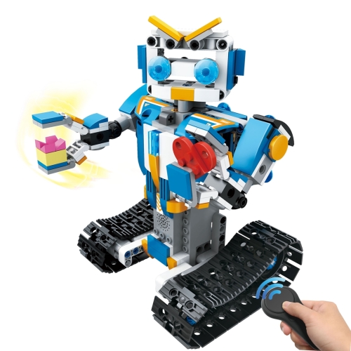 

MoFun BB13004 2.4G Four-way Remote Control Assembling Blocks DIY Assembled Electric Robot Robert M4