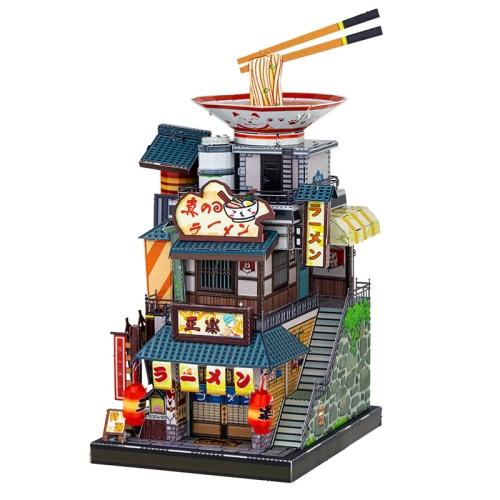 

3D Metal Assembled Model Creative DIY Handmade Art House, Style: Noodle Shop