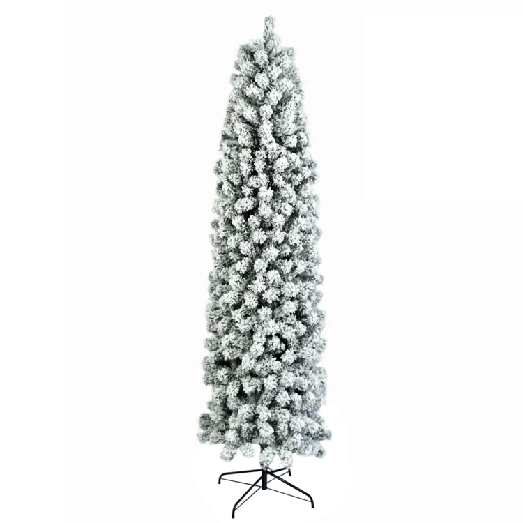 

[US Warehouse] 7.5FT Indoor Outdoor Christmas Holiday Decoration Pencil Flocking Christmas Tree