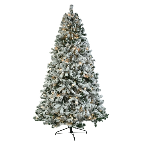 

[US Warehouse] 6FT Indoor Outdoor Christmas Holiday Decoration Flocking Tied Light Christmas Tree