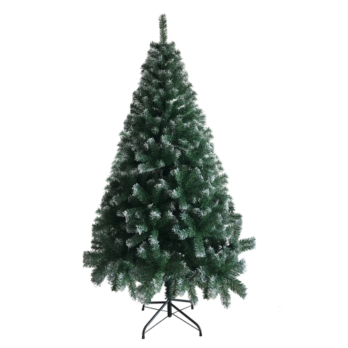 

[US Warehouse] 6FT Indoor Outdoor Christmas Holiday Decoration Iron Leg White PVC Christmas Tree with 650 Branches