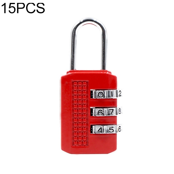 

15 PCS Zinc Alloy Mechanical Digital Code Lock (Red)