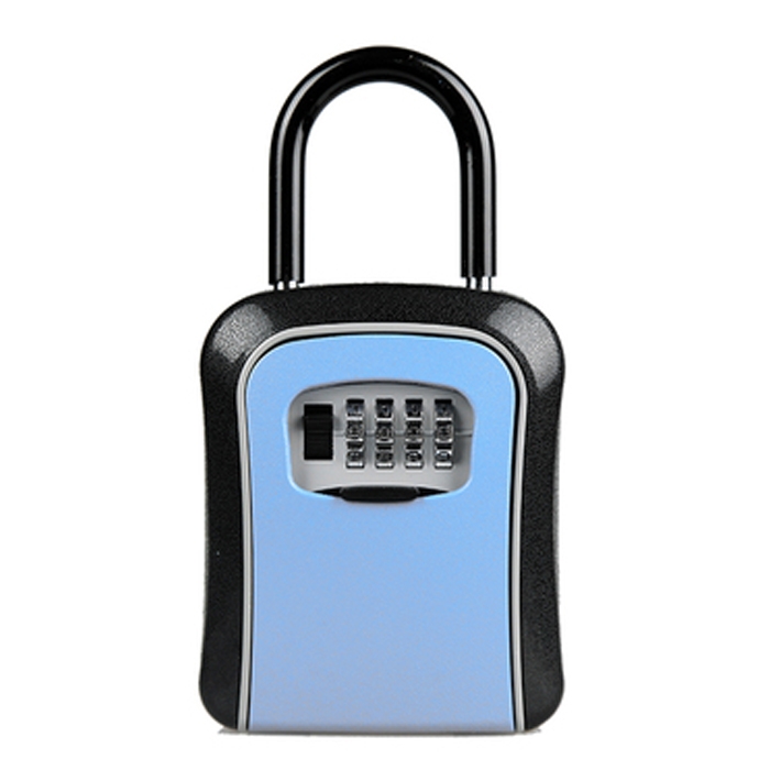 

Car Password Lock Storage Box Security Box Hook Installation-free Safety Box(Blue)