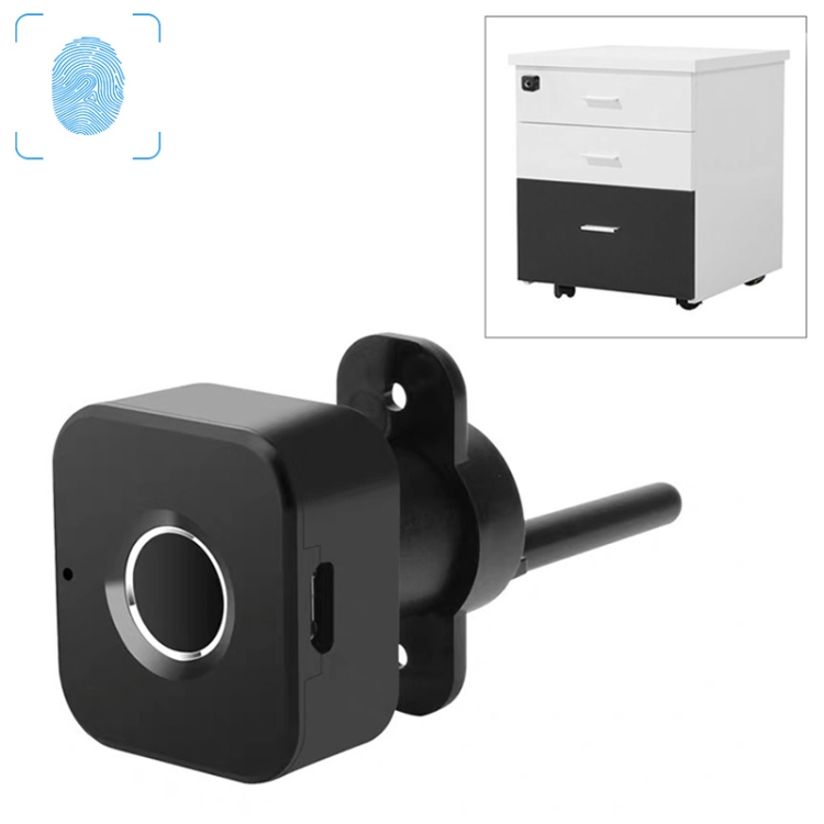

BP01-A Micro USB Charging Triple Drawer Left Hand Unlocking Smart Semiconductor Fingerprint Lock(Black)