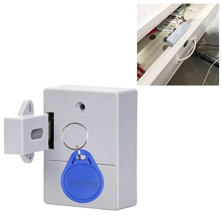 

T3 ABS Magnetic Card Induction Lock Invisible Folio Cupboard Door Lock with Shutter (Grey)