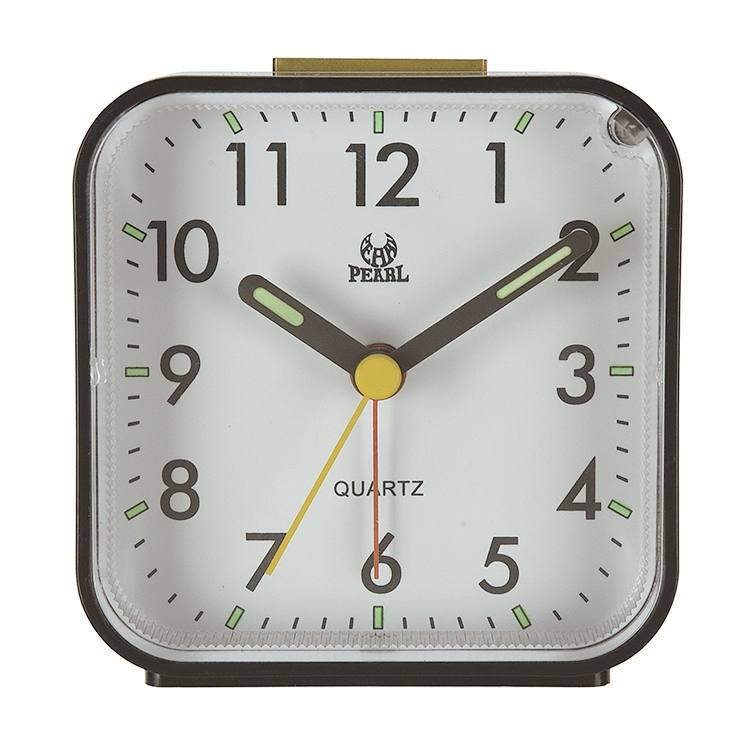 

Square Mute Alarm Clock Mini Bedside Office Electronic Clock(Black)