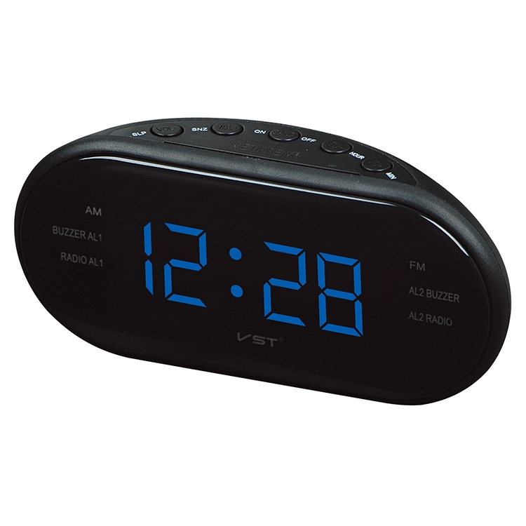 

Oval Radio LED Digital Alarm Clock (Blue)