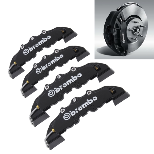 

2 PCS Medium Size + 2 PCS Small Size Brembo High Performance Brake Decoration Caliper Cover (Black)