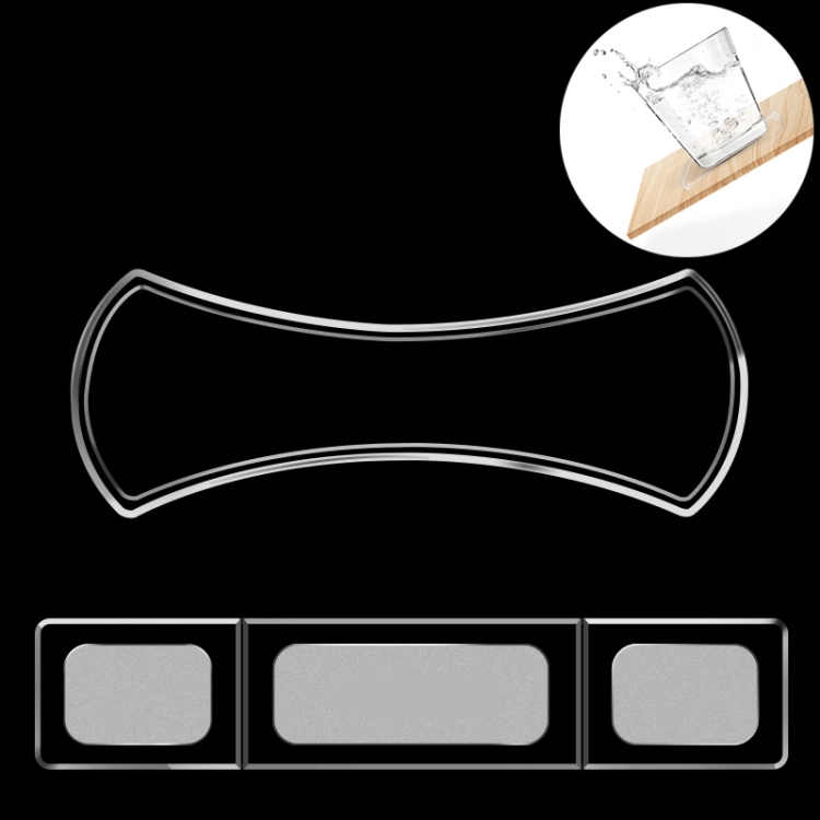 

2 PCS Transparent Bone + Three Fold Type Universal Sticker Car Mount Mobile Desktop Holder