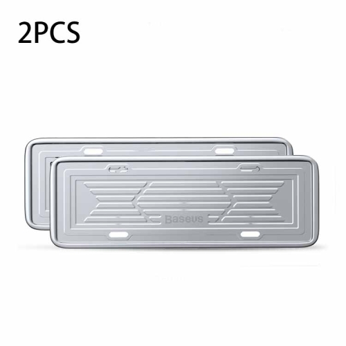 

2 PCS Baseus CRFHJ-0S Stainless Steel Car License Plate Holder (Silver)