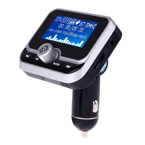 

BC32 Dual USB Charging Bluetooth Hand-free Car Charger FM Transmitter MP3 Music Player Car Kit, Support Hands-Free Call & Micro SD Recording & Voltage Detection