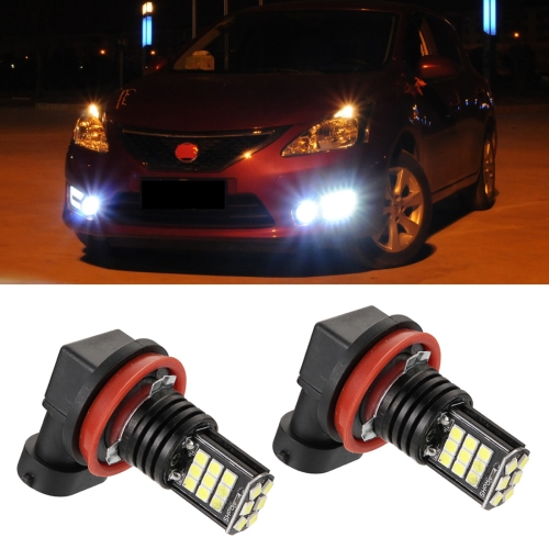 

2 PCS EV11 H8 / H9 / H11 DC9V-30V 5W 6000K 400LM Car LED Fog Light 24LEDs SMD-3030 Lamps