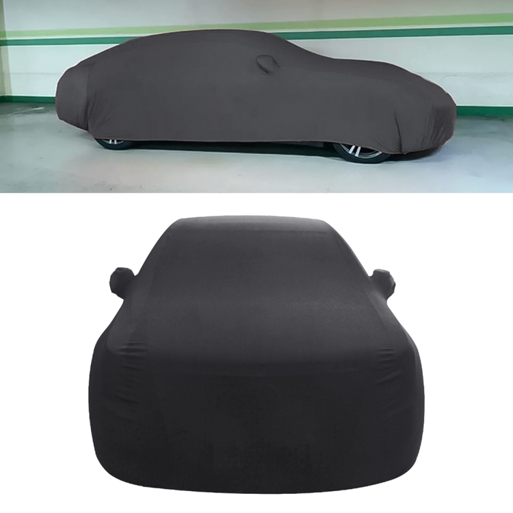

Anti-Dust Anti-UV Heat-insulating Elastic Force Cotton Car Cover for Hatchback Car, Size: 3.9m~4.19m(Black)