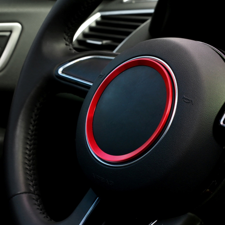

Car Aluminum Steering Wheel Decoration Ring For Audi(Red)