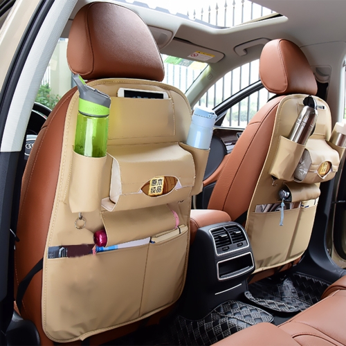 

Auto Car Seat Back Organizer Car Seat Hanging Bag Storage for Drinks Umbrellas and Napkin Bags (Khaki)