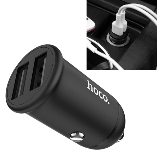 

hoco Z30 3.1A Portable Mini Dual USB Car Charger (Black)