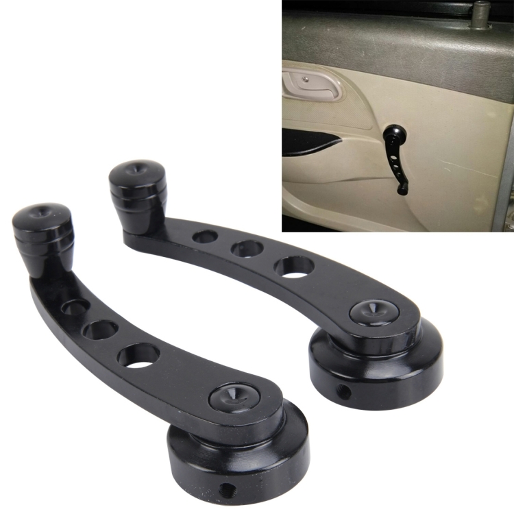 

1 Pair Universal Car Wagon Door Window Crank Handle Winder Manual Door Crank Handle Window Winders(Black)