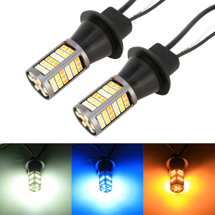 

1156/BA15S DC12V 3.7W 81 SMD-3030-LEDs Three Color Car DRL&Turn Light, Length: 2m