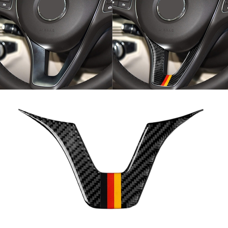 

Car German Flag Carbon Fiber Steering Wheel Decorative Sticker for Mercedes-Benz