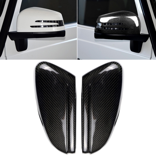 

2 PCS Car Carbon Fiber Rearview Mirror Shells Side Wing Mirror Cover Cap for Mercedes-Benz