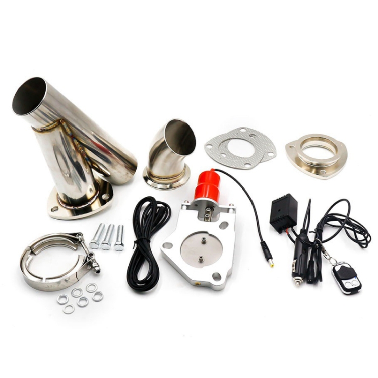 

CNSPEED Stainless Steel Car Remote Control Electric Exhaust Valve Pipe Set, Size: 2.5 inch