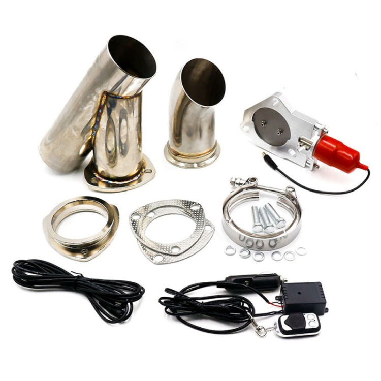 

CNSPEED Stainless Steel Car Remote Control Electric Exhaust Valve Pipe Set, Size: 3 inch