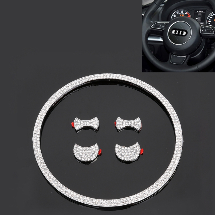 

Universal Car Steering Wheel Curcle Diamond Decorative Stickers for Audi
