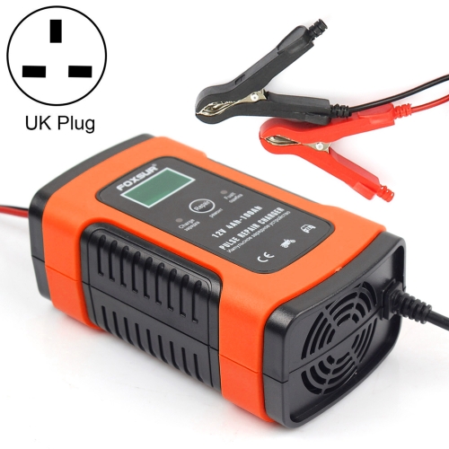 

12V 6A Intelligent Universal Battery Charger for Car Motorcycle, Length: 55cm, UK Plug (Red)