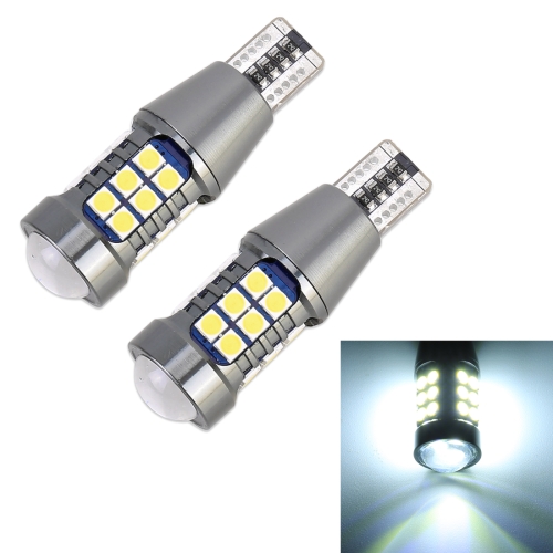 

2 PCS T15 DC9-16V / 7.5W / 6000K / 600LM Car Auto Reversing Lights 27LEDs SMD-3030 Lamps