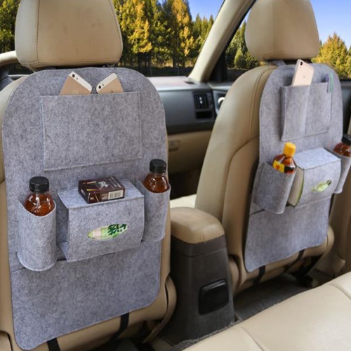 

KANEED Auto Car Backseat Organizer Multi-Pocket Travel Storage Bag for Sunglass Phone Tissue Beverage Drink Can(Grey)