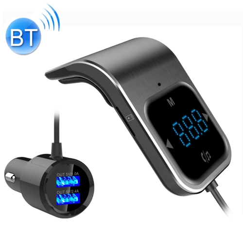 Sunsky 39 Dual Usb Charging Smart Bluetooth Fm Transmitter Mp3 Music Player Car Kit Support Hands Free Call Tf Card U Disk Black