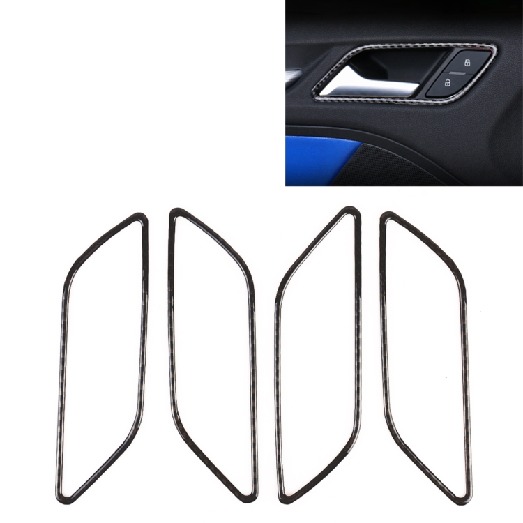 

4 PCS Car Carbon Fiber Inner Armrest Decorative Frame for Audi A3