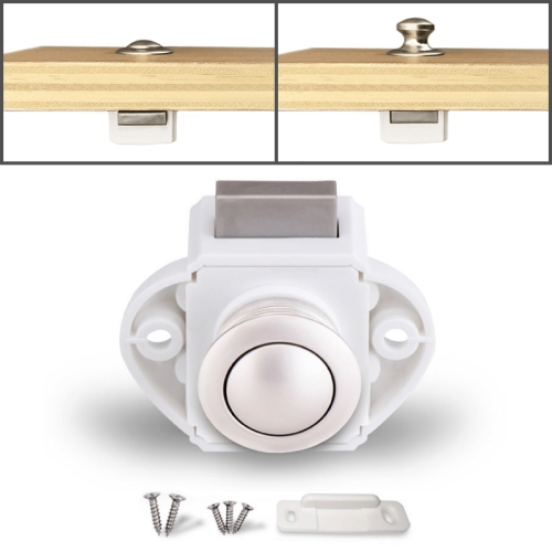 

Press Type Drawer Cabinet Catch Latch Release Cupboard Door Stop Drawer Cabinet Locker for RV / Yacht / Furniture(White)