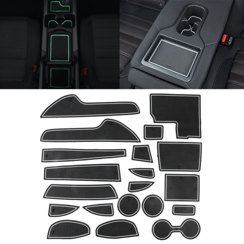 

Car Water Cup Gate Slot Mats Plastic White Luminous Anti-Slip Interior Door Pad for Mazda CX-5 2015