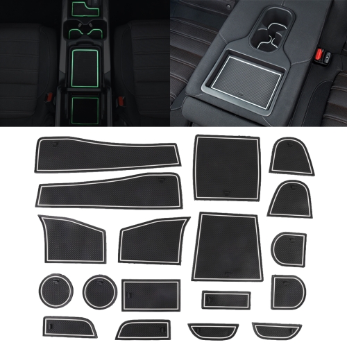 

Car Water Cup Gate Slot Mats Plastic White Luminous Anti-Slip Interior Door Pad for Subaru Forester 2013-2018