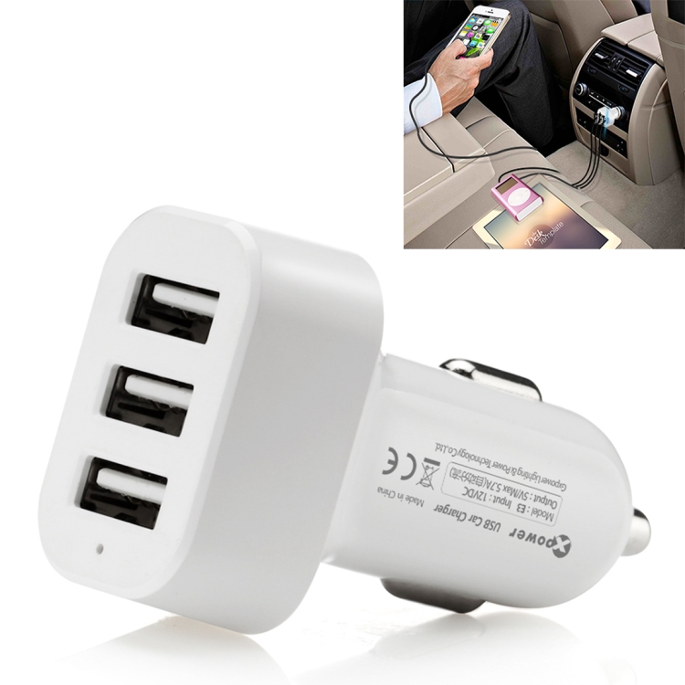 

XPower E3 Universal Car 3 USB Port Charger DC12-24V 5.7A