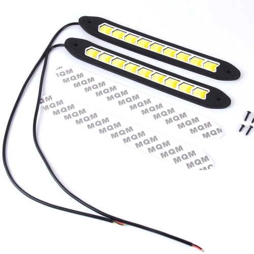 

2 PCS 10W 1000LM 6000K White +Yellow Light COB LED Daytime Running Light，DC 12V