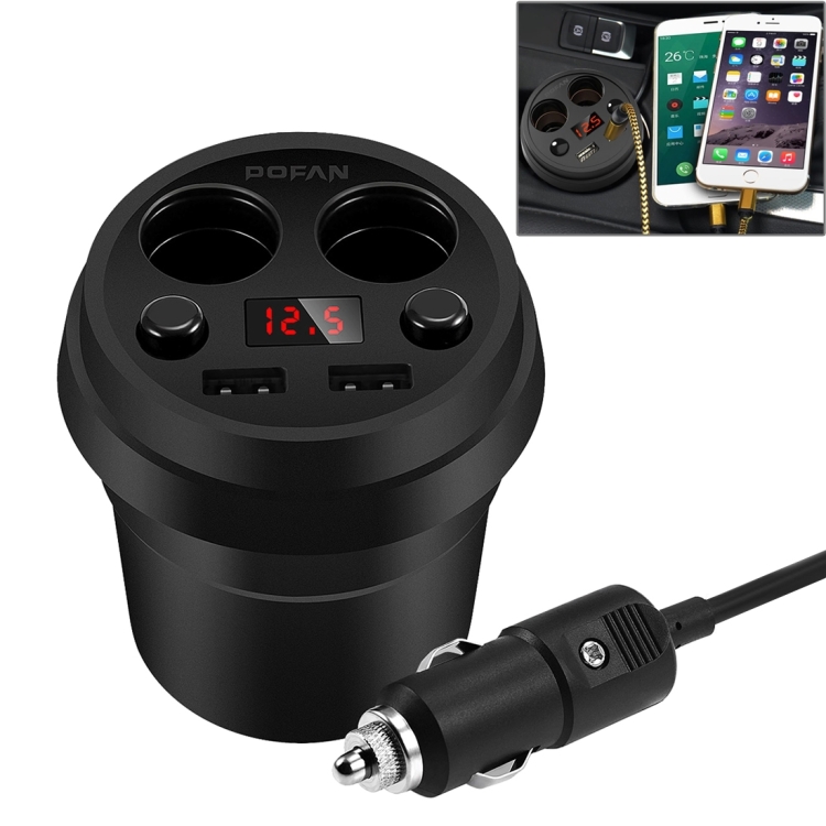 Sunsky Pofan S01 Double Car Cigarette Lighter 3 1a Dual Usb