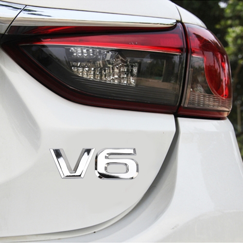 

V6 Shape Car Metal Body Decorative Sticker