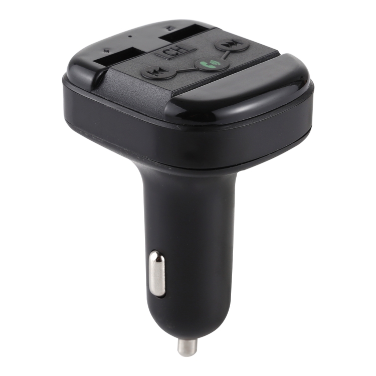 

V-020 Dual USB Charging Bluetooth FM Transmitter MP3 Music Player Car Kit, Support Hands-Free Call & TF Card (Black)