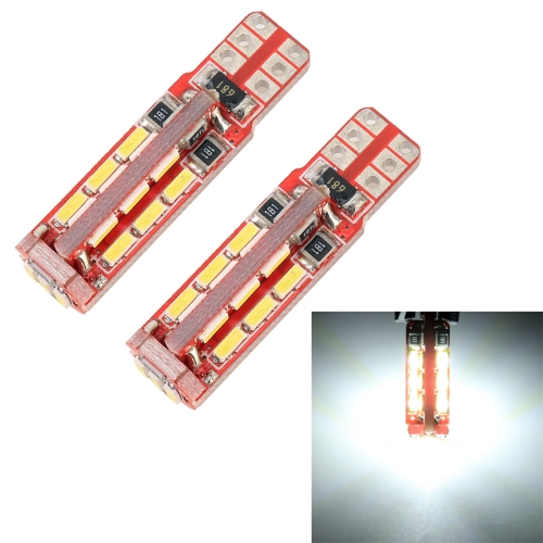 

2 PCS T10 / W5W / 168 / 194 DC12V / 2.8W / 6000K / 200LM 27LEDs SMD-4014 Car Clearance Light(White Light)