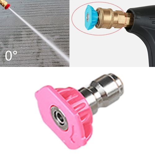 

High Pressure Car Wash Gun Jet Nozzle Washer Accessories, Nozzle Angle: 0 Degree Big Hole, Pink